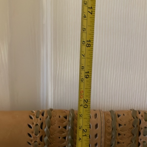 VINTAGE gorgeous braided hand tooled leather purse shoulder bag - Picture 7 of 11